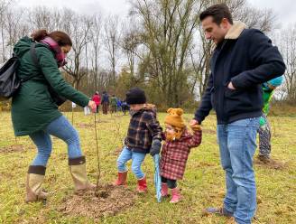Jeugdbewegingen en natuurliefhebbers trotseren regen: 1.700 bomen en struiken geplant voor speelbos op Steenberg