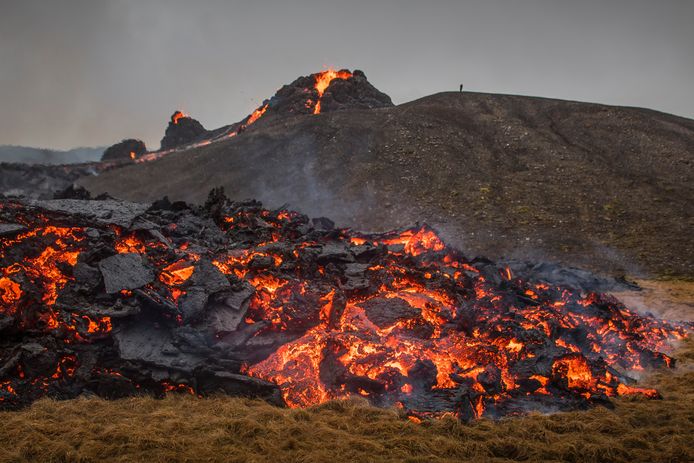 Archiefbeeld. De vulkanische uitbarsting vindt plaats op het schiereiland Reykjanes, niet ver van de plek waar vorig jaar een vulkaan zes maanden lang actief was.