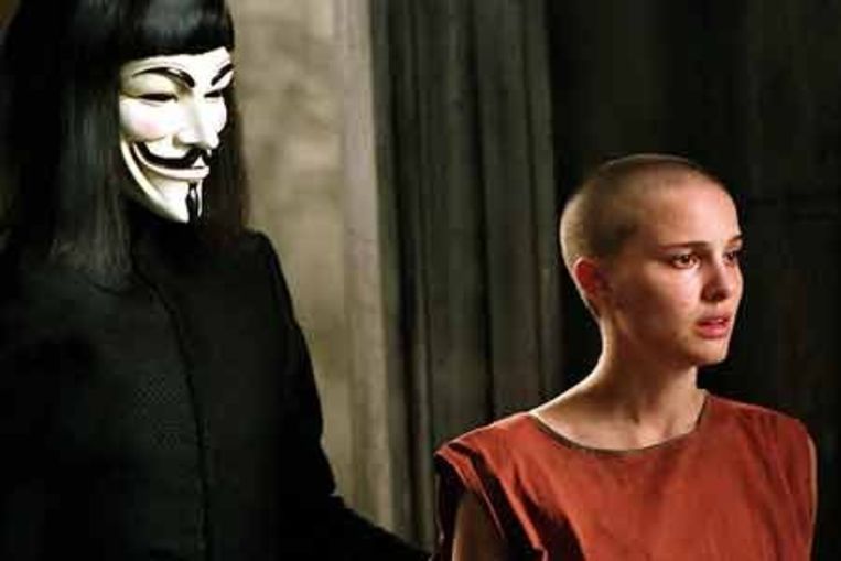 Natalie Portman in 'V for Vendetta'. Beeld rv