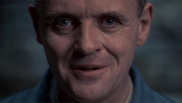 Anthony Hopkins als Hannibal lecter in 'The Silence of the Lambs' Beeld rv