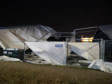 GGD-tenten niet bestand tegen storm Eunice: vaccinatielocatie Gorinchem ingestort