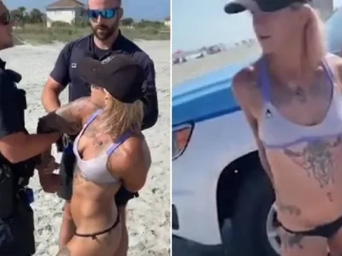 Arrêtée pour avoir porté un bikini string sur la plage