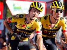 Zware val Primoz Roglic in spectaculair slot zestiende Vuelta-etappe: ‘Hopen dat de schade meevalt’