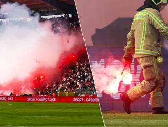 Ophef op de Heizel: bekerfinale even onderbroken nadat Antwerp-fans met bengaals vuurwerk en bommetjes gooien