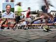 Archiefbeeld: de Halve Marathon op de oude Markt, in 2015. Inzet: vertrekkend voorzitter Edward Heijnemans.