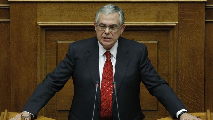 Le Premier ministre grec, Lucas Papademos