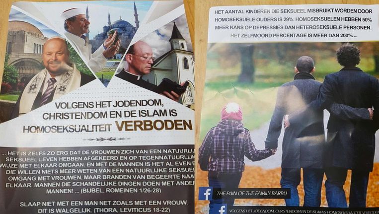 De bewuste flyer die in West en Nieuw-West is verspreid. Beeld -