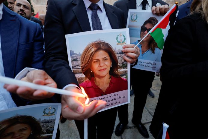 De Amerikaans-Palestijnse Al Jazeera-journaliste Shireen Abu Akleh werd in mei doodgeschoten op de Westelijke Jordaanoever.