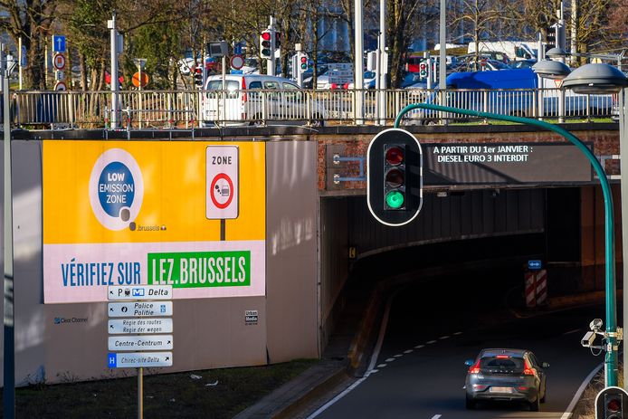 De LEZ-zone van Brussel.