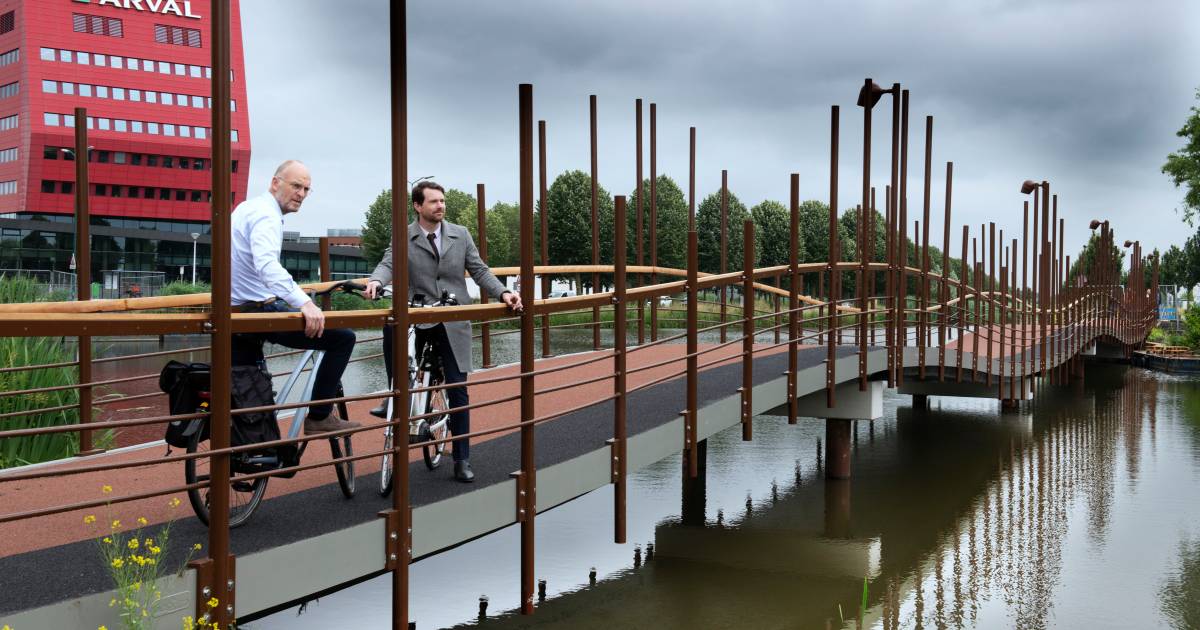 Nieuwe duurzame fietsbrug in Houten is voor een groot deel gemaakt van