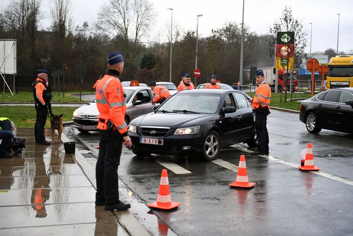 Een controle van de Leuvense politie bij een eerdere actie.