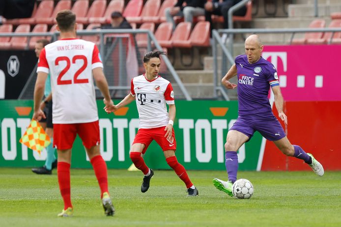 Arjen Robben in actie in zijn laatste wedstrijd tegen FC Utrecht.