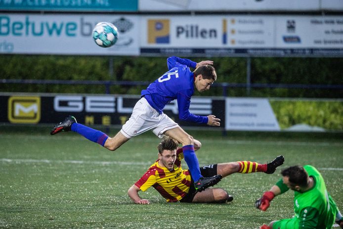 Grol, hier in actie tegen SDOUC, speelt in de achtste finale van de Achterhoek Cup de derby tegen Vios Beltrum.