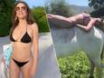 CELEB 24/7. Elizabeth Hurley (58) ziet er stralend uit en Britney Spears ligt in bikini op een paard