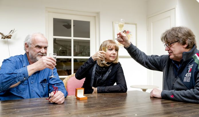 Bert Ruiter (l), Jerney Kaagman en Henk Westbroek (r)