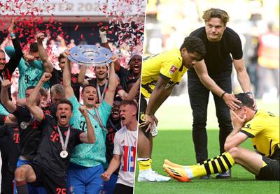 Wát een thriller: Bayern voor elfde keer op rij kampioen, Dortmund en invaller Duranville grijpen na gelijkspel alsnog naast titel
