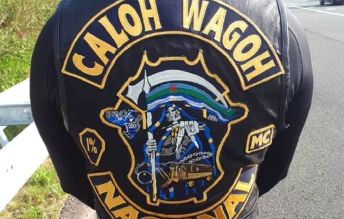Het logo van motorclub Caloh Wagoh, die in Nederland intussen verboden is.