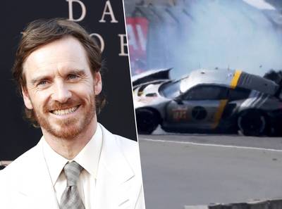 KIJK. Beelden tonen hoe ‘X-Men’-acteur Michael Fassbender enorme crash maakt in 24 Uur van Le Mans
