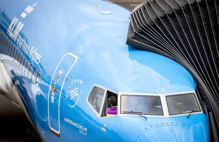 Luchtvaartmaatschappij Air France-KLM heeft het verlies sterk teruggedrongen.  Beeld ANP
