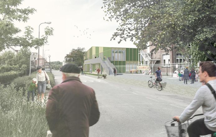 Een toekomstbeeld van het nieuwe sport- en cultuurcentrum.