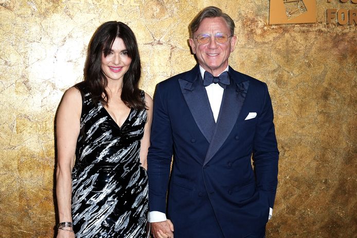 Rachel Weisz and Daniel Craig, Clooney Foundation for Justice, The Albies, New York, 2023.