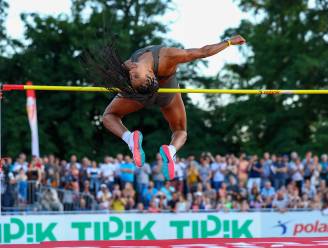 Nafi Thiam neemt deel aan het hoogspringen op de Memorial Van Damme