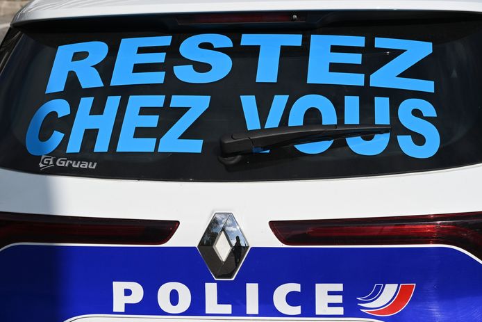 Een auto van de Franse politie.