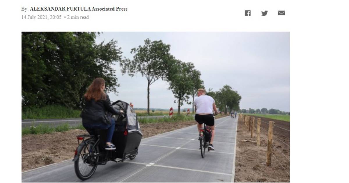 Zelfs Amerikaanse media pakken uit met langste zonnefietspad ter wereld in Maartensdijk - AD