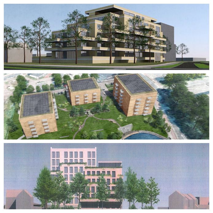 Schets appartementen terrein ZuidZorg