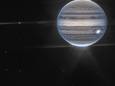 Verschillende beelden van de telescoop zijn samengevoegd tot een compositiefoto die de aarde een nieuwe blik gunt op Jupiter.