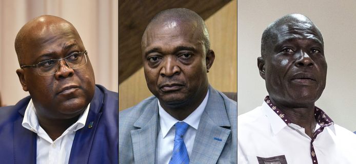 De hoofdrolspelers tijdens de verkiezingen in Congo: oppositieleider Felix Tshisekedi,  Kabila-protegé Emmanuel Ramazani Shadary en de populaire oppositiekandidaat Martin Fayulu.