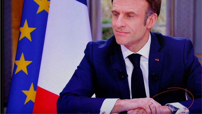 De Franse president Emmanuel Macron.