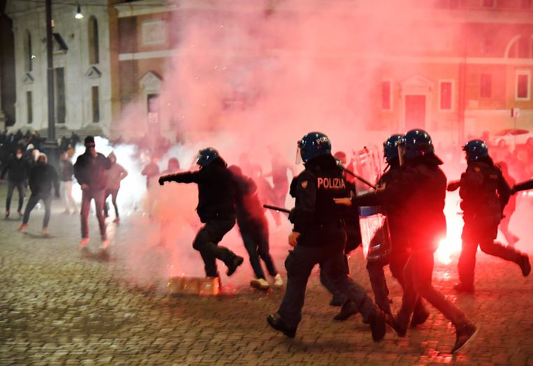 Rellen in Rome. Beeld AFP