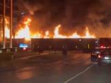Brandende trein raast voorbij Canadese stad: vijf wagons in lichterlaaie