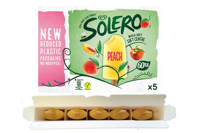 Voortaan worden Solero-ijsjes zonder plastic wikkel verkocht.