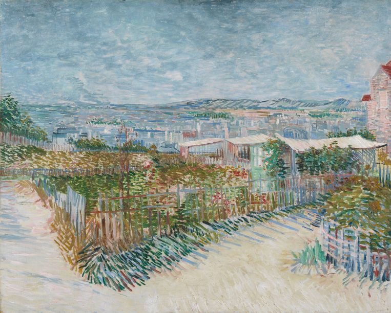 Vincent van Gogh, 1887 - Montmartre: achter de Moulin de la Galette Beeld Van Gogh Museum