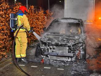 Geparkeerde auto gaat in vlammen op in Waalre