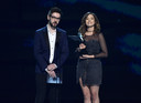 Pokimane samen met YouTuber JackSepticEye tijdens de Game Awards in 2018.