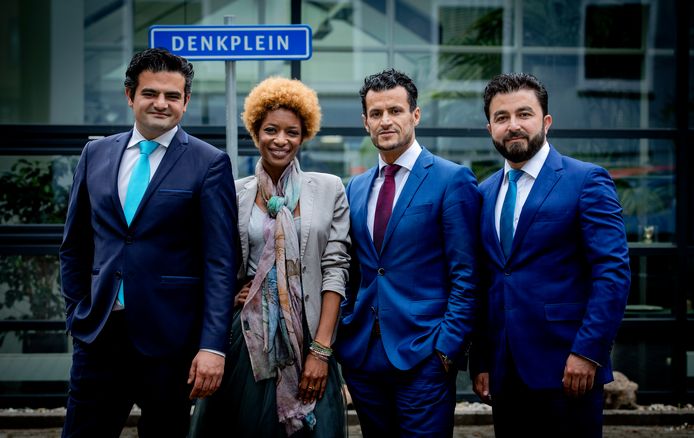 Tunahan Kuzu, Sylvana Simons, Farid Azarkan en Selcuk Ozturk