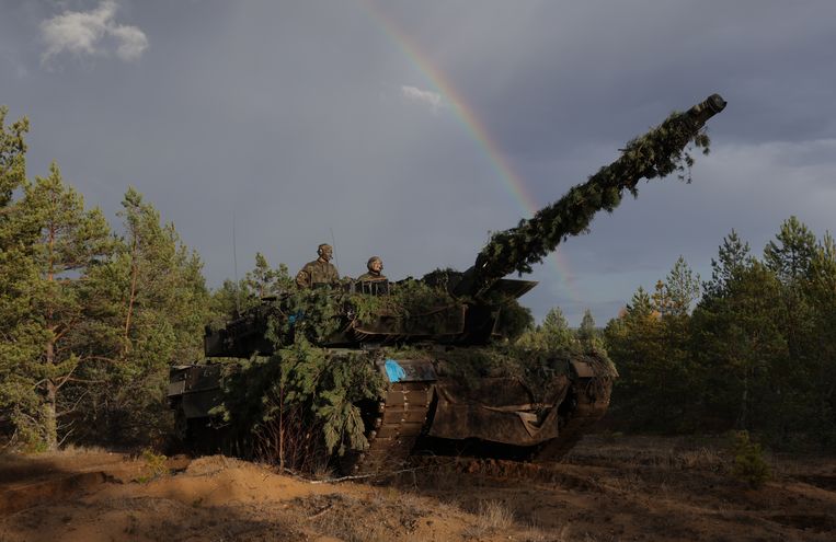 Oekraïne wil de moderne tanks om zich beter te kunnen verdedigen tegen de Russen. Beeld Getty Images