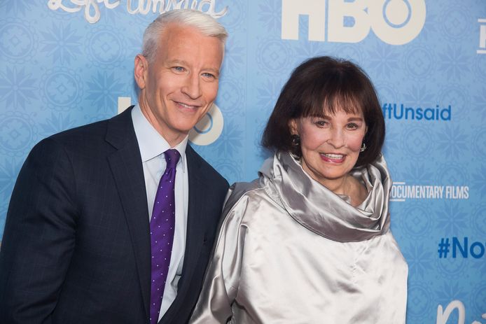 Anderson Cooper en zijn moeder, Gloria Vanderbilt.
