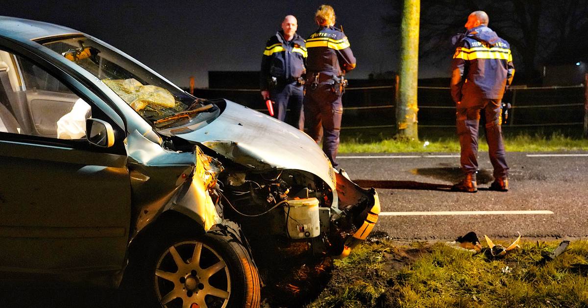 Automobilist kwijt na botsing tegen boom.