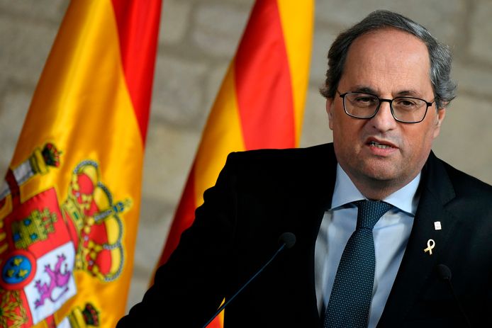 De separatistische regeringsleider van Catalonië Quim Torra.