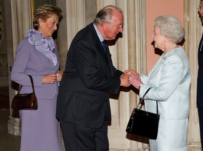 Elizabeth ontving Albert en Paola in 2012 op Windsor Castle voor een diner ter gelegenheid van haar 60-jarig regeringsjubileum.