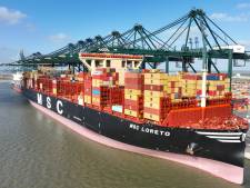 Grootste containerschip ter wereld MSC Loreto meert aan in Antwerpen