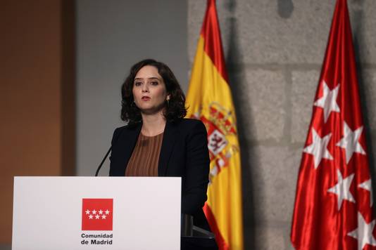 President van de regio Madrid Isabel Díaz Ayuso. 