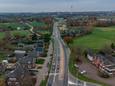De situatie vanuit de lucht.