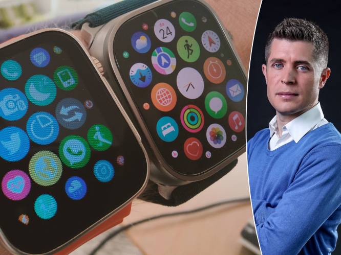 Onze tech-journalist test een namaak Apple Watch Ultra van 22 euro: “Hopelijk bezorgt het plastic bandje ons geen allergische reactie”
