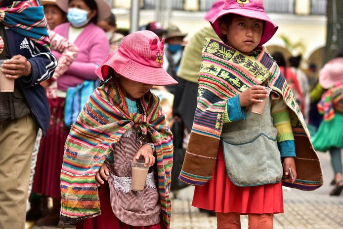 Plattelandskinderen in de Boliviaanse hoofdstad Cochabamba.