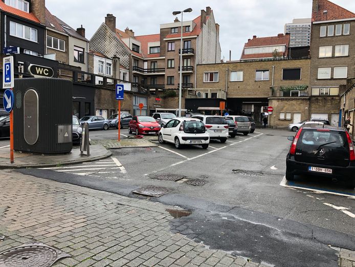 De Lijnbaanstraat in Oostende geeft nu een mistroostige indruk.